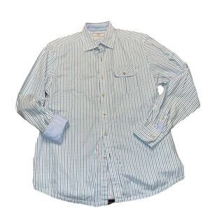 Tommy Bahama Mens Medium Island Modern Fit Jeans Button Up Long Sleeve Stripes